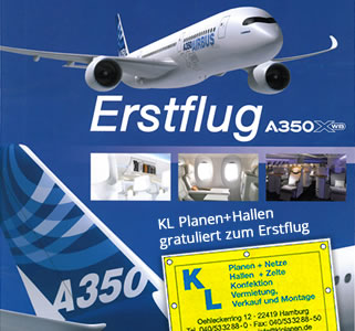 Erstflug Airbus A350XWB